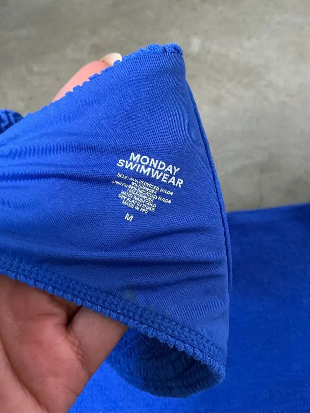 Monday Swimwear Bikini Top and Skirt | Blue in S/M